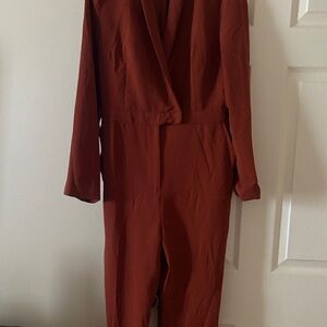 Lulu's Rust Jumpsuit